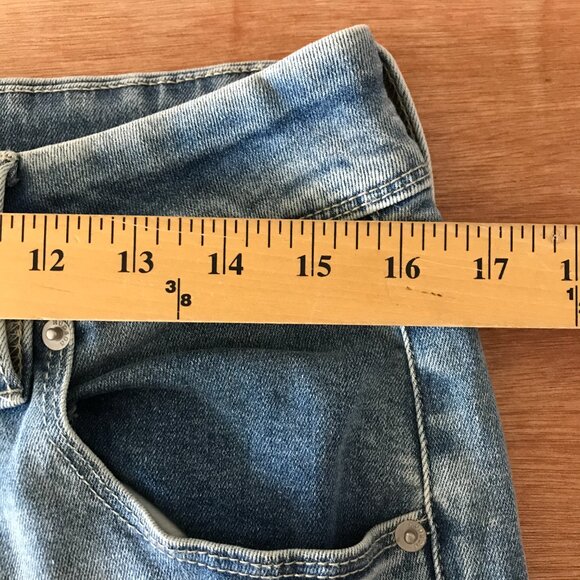 Hudson Icy Blue Jeans Women 10 Blue Mid Rise Flap Pocket Medium Wash Stretch - Picture 10 of 15